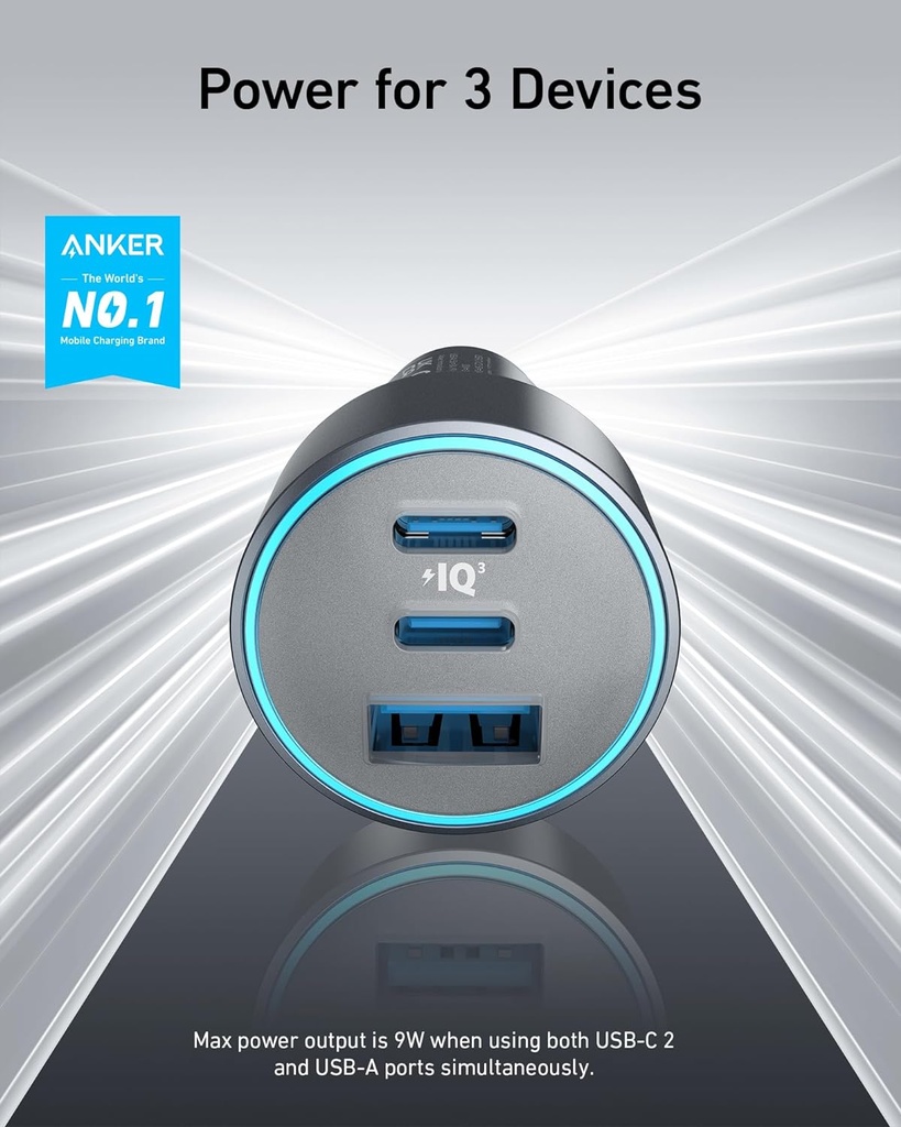 Anker 335 Car Charger 2 USB-C 67W
