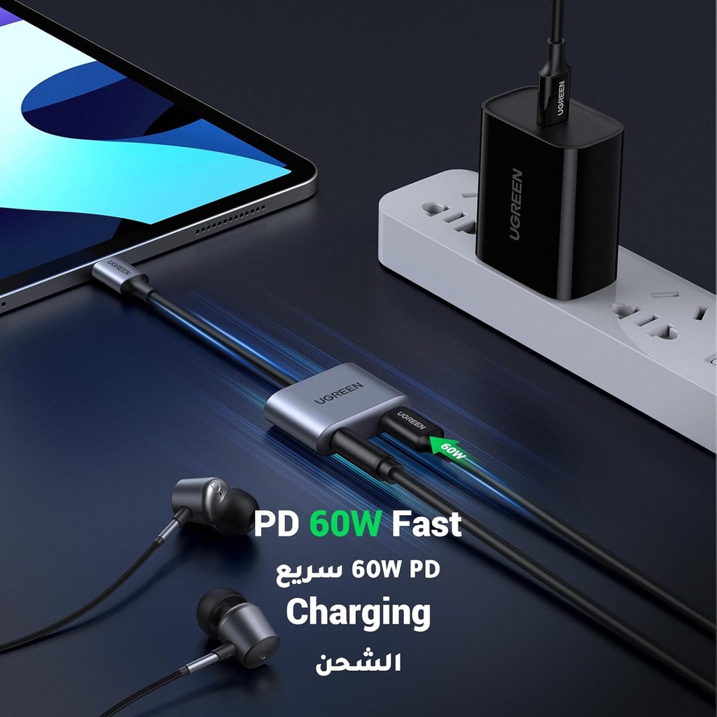 UGREEN USB-C to 3.5mm Audio Adapter with PD