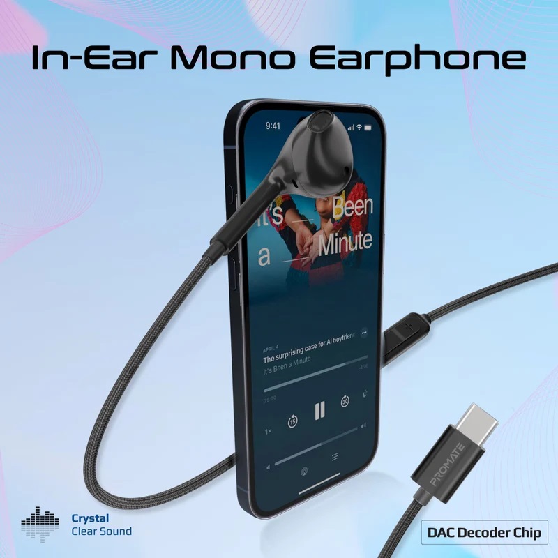Promate MonoPod-C Mono Earphone