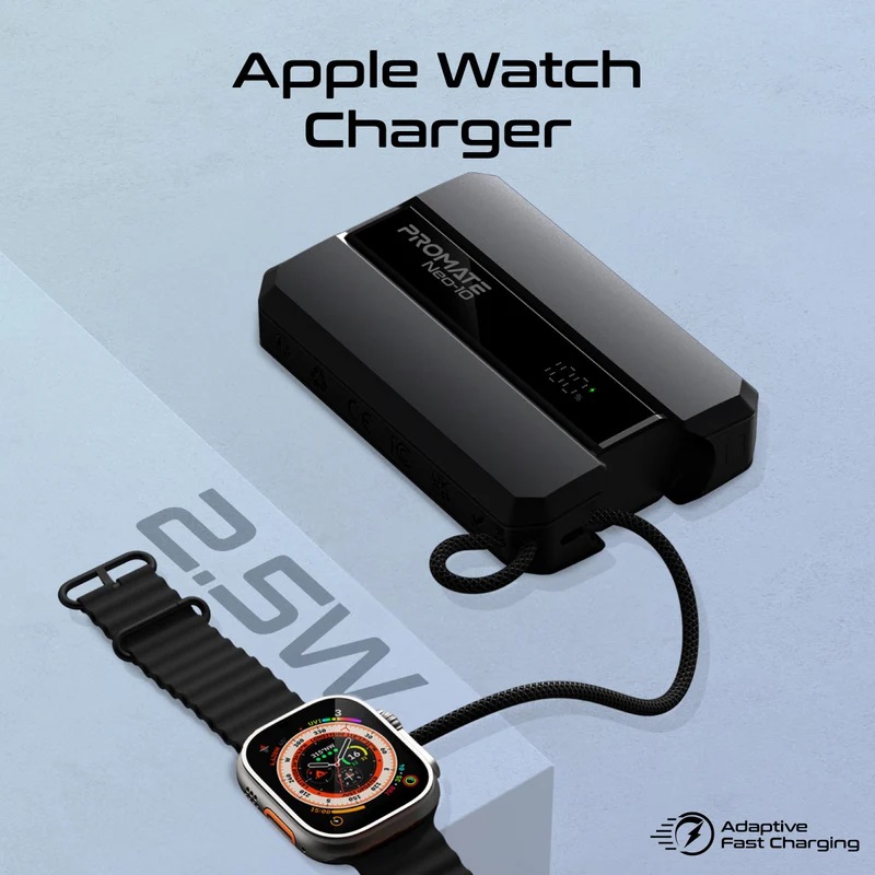 Promate Neo-10 Powe Bank 10000mAh For Apple Watch & iPhone 30W