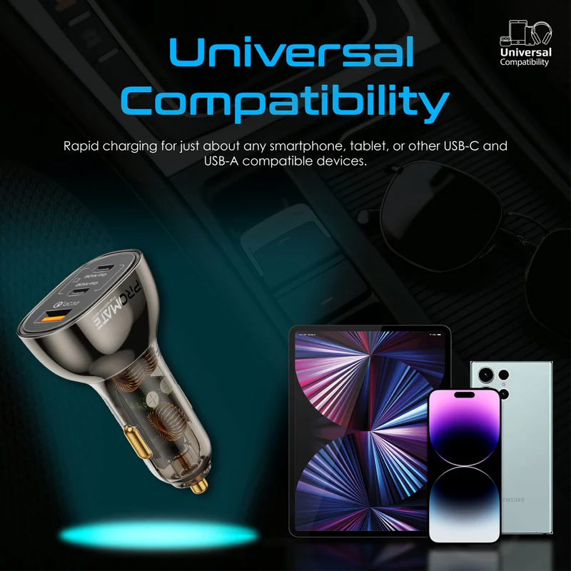 Promate TransDrive-80W Car Charger