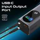 Promate Titan-160 Multi-Port PD 3.1 Power Bank with TFT LCD Screen