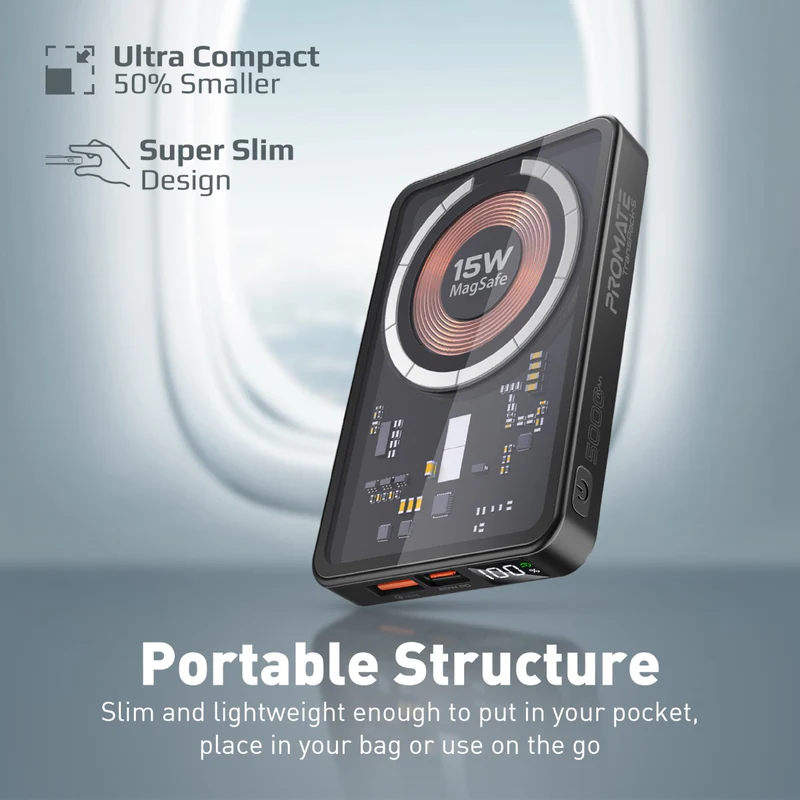 Promate TransPack -10 Magnetic Wireless Powerbank