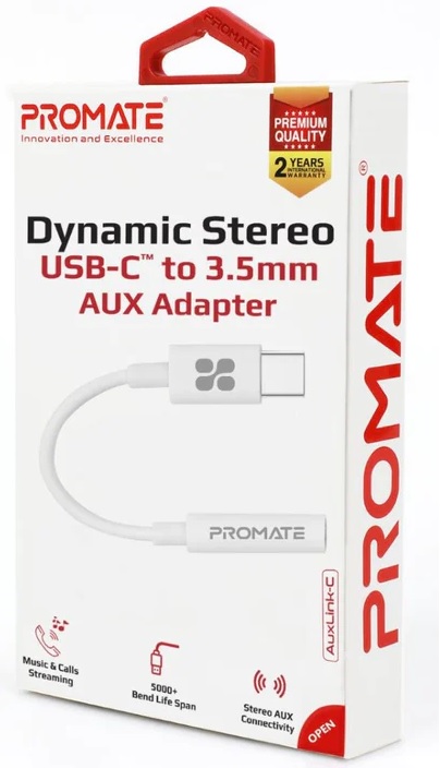Promate Auxlink-C USB-C To 3.5mm AUX