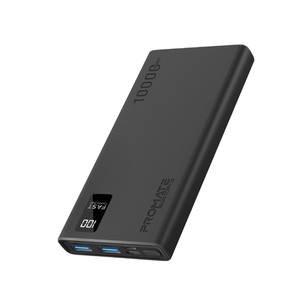 Promate Bolt-10 Pro10000mAh Smart Charging Power Bank with Dual USB
