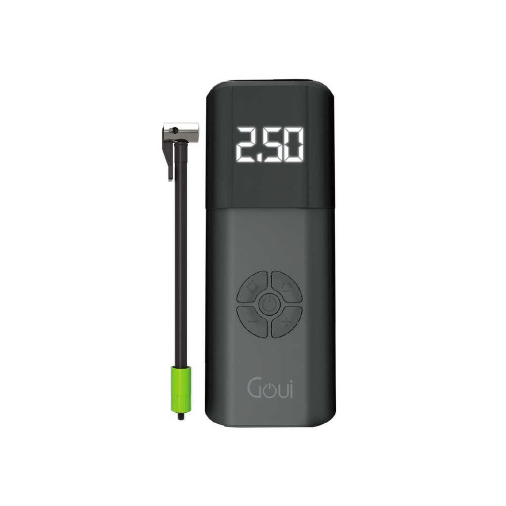 Goui PUMP Portable Air Compressor with USB 3.5mtr Cable and Car Charger-Black