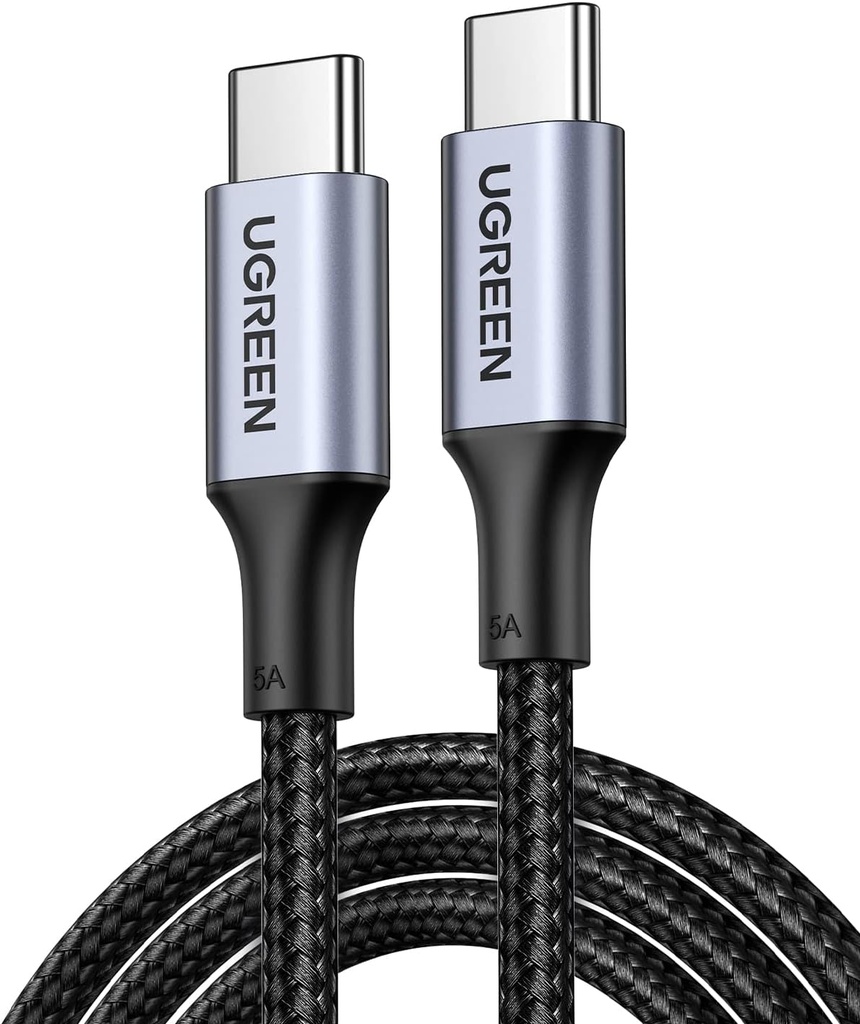 UGREEN USB-C TO C Cable Alu Case with Nylon Braided 5A PD 100W Fast Charging 1m