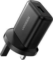 UGREEN 18W QC3.0 Fast Charging Power Adapter UK BK